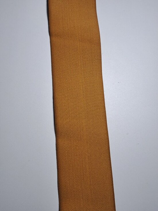 Womens Gold Elastic Waist Belt With Braided Faux Leather Accent & Metal Clasp - Picture 5 of 10